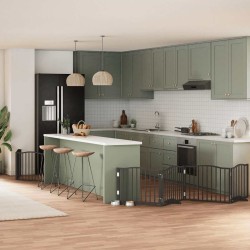 Ensemble à manger de jardin coussins 5pcs Noir Résine tressée 479846479846