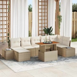 Ensemble de salle à manger pour jardin 7 pcs Noir et Marron 479934479934