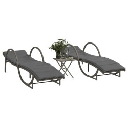 Chaises de jardin et coussins lot de 6 noir 54x60,5x83,5 cm 479935479935
