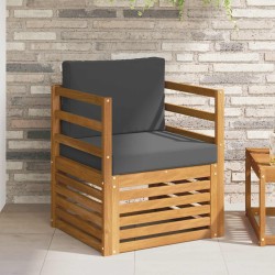 Chaises de jardin lot de 6 et coussins rouge bois teck solide 479949479949