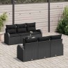 Ensemble de canapé de jardin 9 pcs Noir Poly rotin 480081480081