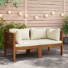 Ensemble à manger de jardin et coussins 11 pcs mélange beige 480108480108