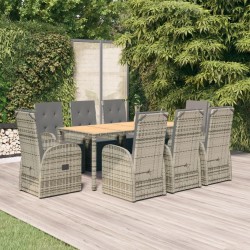 Salon de jardin 6 pcs et coussins bois massif sapin de douglas 480161480161
