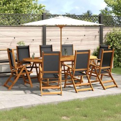 Salon de jardin 7 pcs avec coussins bois massif douglas 480163480163