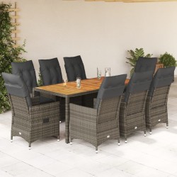 Salon de jardin 7 pcs avec coussins bois massif douglas 480164480164