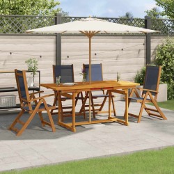 Salon de jardin 6 pcs avec coussins bois massif Douglas 480169480169