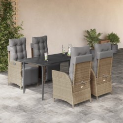 Salon de jardin 8 pcs avec coussins bois massif douglas 480186480186