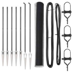 Ensemble à manger de jardin et coussins 9 pcs beige Poly rotin 480197480197