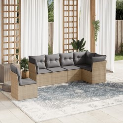 Salon de jardin 10 pcs avec coussins noir résine tressée 480760480760
