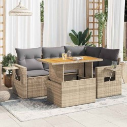 Salon de jardin 8 pcs avec coussins noir résine tressée 480772480772