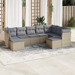 Salon de jardin avec coussins 14 pcs noir résine tressée 480937480937