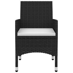 Salon de jardin 11 pcs avec coussins noir résine tressée 481120481120