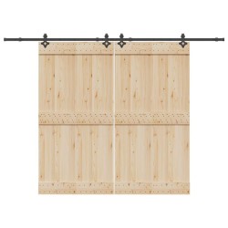 Salon de jardin 7 pcs avec coussins blanc crème bambou 481378481378