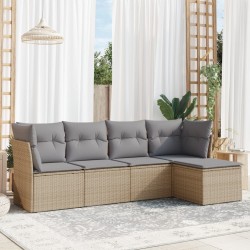 Salon de jardin avec coussins 12 pcs gris résine tressée 481479481479