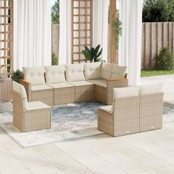 Ensemble de salle à manger pour jardin 4 pcs Beige et Marron 481670481670