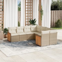 Chaises de jardin lot de 6 et coussins carreaux gris bois teck 482094482094