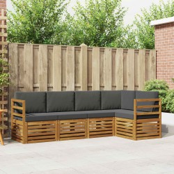 Salon de jardin avec coussins 7 pcs gris résine tressée 482220482220