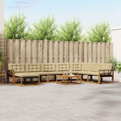 Salon de jardin avec coussins 7 pcs gris clair résine tressée 482226482226