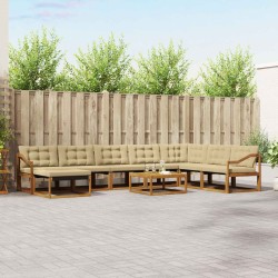 Salon de jardin avec coussins 7 pcs gris clair résine tressée 482227482227