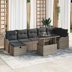 Salon de jardin 12 pcs avec coussins noir résine tressée 482251482251