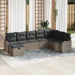 Salon de jardin avec coussins 13 pcs noir résine tressée 482252482252
