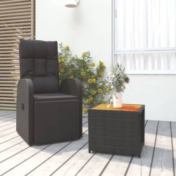 Salon de jardin avec coussins 14 pcs noir résine tressée 482259482259