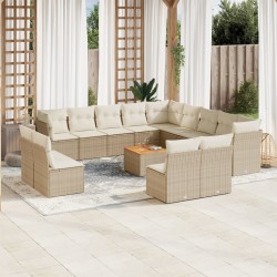 Salon de jardin avec coussins 12 pcs gris résine tressée 482263482263