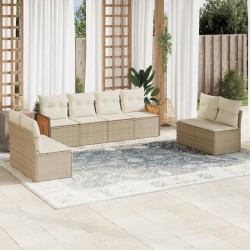 Salon de jardin avec coussins 14 pcs gris résine tressée 482264482264