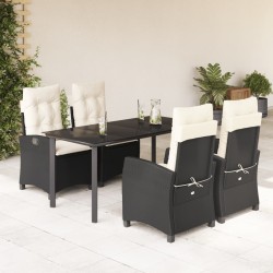 Salon de jardin 9 pcs avec coussins gris clair résine tressée 482461482461