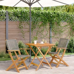 Salon de jardin 9 pcs avec coussins gris résine tressée 482529482529