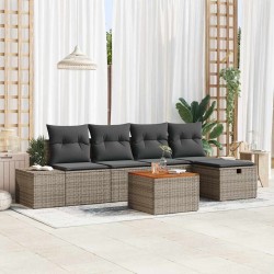 Salon de jardin avec coussins 10 pcs beige résine tressée 482550482550