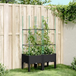 Ensemble de canapé de jardin 10 pcs Noir Poly rotin 482717482717