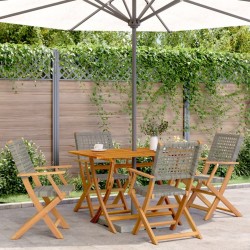 Ensemble de canapé de jardin 5 pcs Noir Poly rotin 482812482812