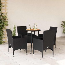 Ensemble de canapé de jardin 6 pcs Marron polyrotin 482821482821