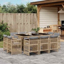 Ensemble de canapé de jardin 6 pcs Marron Poly rotin 482824482824