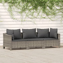 Ensemble de canapé de jardin 8 pcs Gris clair Poly rotin 482867482867