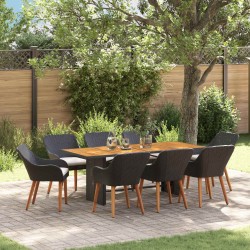Ensemble de canapé de jardin 7 pcs Gris clair Poly rotin 482892482892
