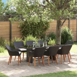 Ensemble de canapé de jardin 7 pcs Gris clair Poly rotin 482893482893