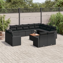 Ensemble à manger de jardin et coussins 7 pcs gris clair rotin 482990482990