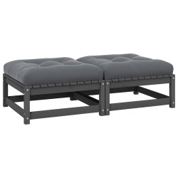 Ensemble à manger de jardin et coussins 7 pcs gris clair rotin 482998482998