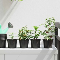 Salon de jardin 6 pcs avec coussins gris résine tressée 483941483941