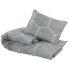 Salon de jardin 8 pcs avec coussins gris clair résine tressée 483952483952