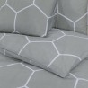 Salon de jardin 8 pcs avec coussins gris clair résine tressée 483952483952