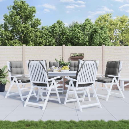 Salon de jardin 6 pcs avec coussins gris clair résine tressée 483959483959