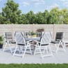 Salon de jardin 6 pcs avec coussins gris clair résine tressée 483959483959