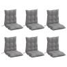 Salon de jardin 6 pcs avec coussins gris clair résine tressée 483959483959