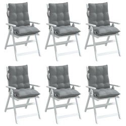 Salon de jardin 6 pcs avec coussins gris clair résine tressée 483959483959