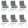 Salon de jardin 6 pcs avec coussins gris clair résine tressée 483959483959