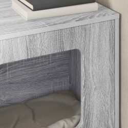 Cadre de lit avec tiroir Noir 100 x 200 cm Bois Ingénierie 484076484076