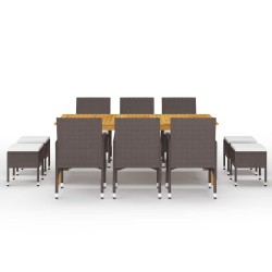 Ensemble de canapés d'extérieur 7 pcs Naturel 484189484189